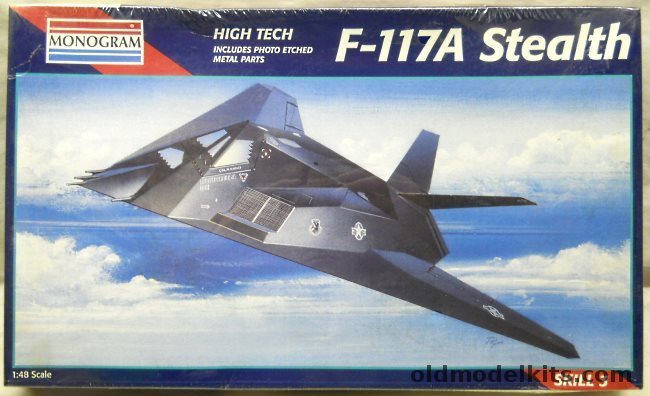 Monogram 1/48 F-117A Stealth Fighter With Photoetched Parts, 5834 plastic model kit